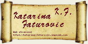 Katarina Faturović vizit kartica